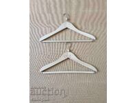 Vintage clothes hangers with markings - 2 pieces