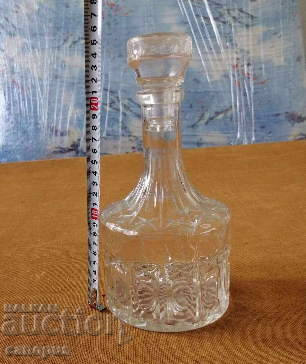 Veche carafă din sticlă - sticlă pentru țuică - recipient din sticlă - 5