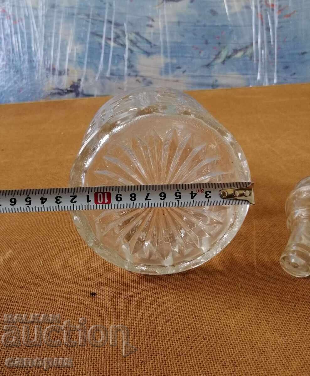 Veche carafă din sticlă - sticlă pentru țuică - recipient din sticlă - 6