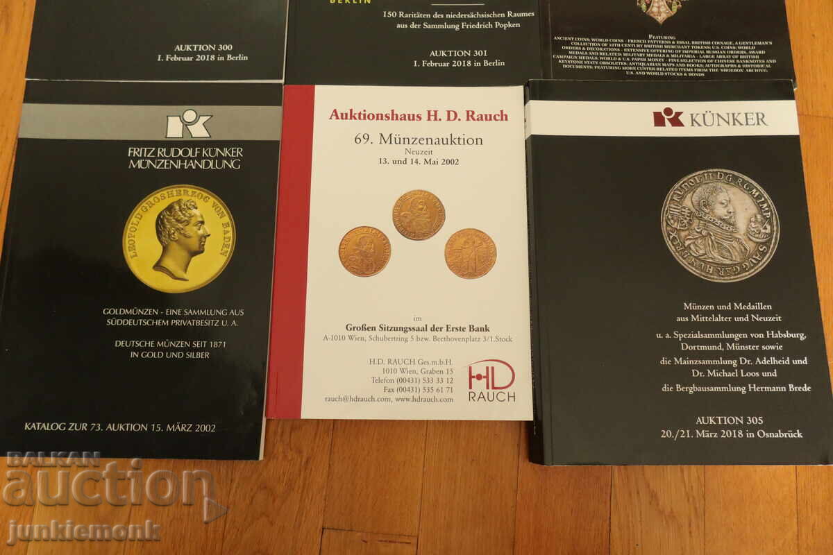 Licitație LOT CATALOGE MONEDE EDIȚII DE LUX - 6 BUCĂȚI !!!