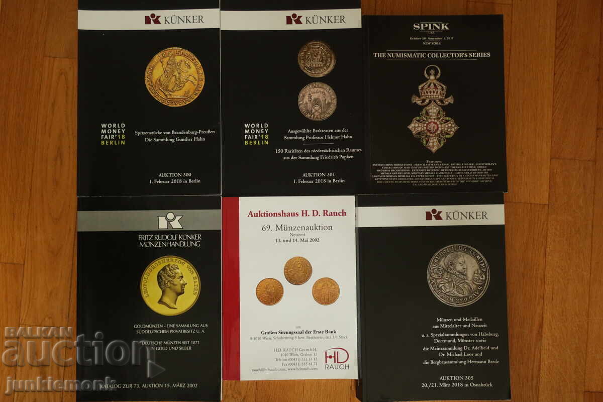 LOT CATALOGE MONEDE EDIȚII DE LUX - 6 BUCĂȚI !!!
