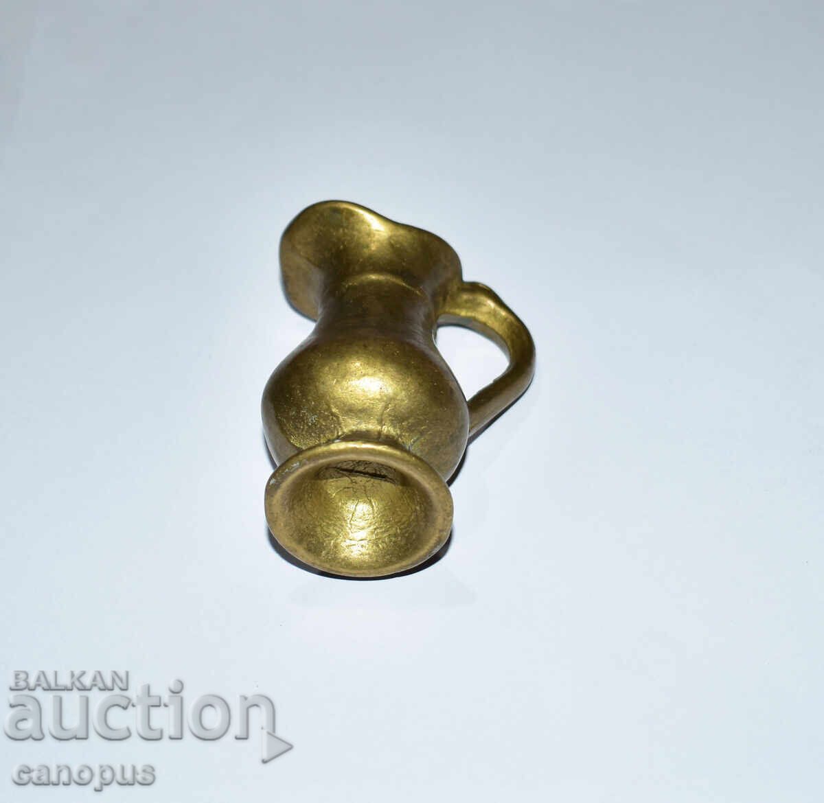 Auction  Old Brass / Bronze Pitcher - Vase - Bronze Miniature