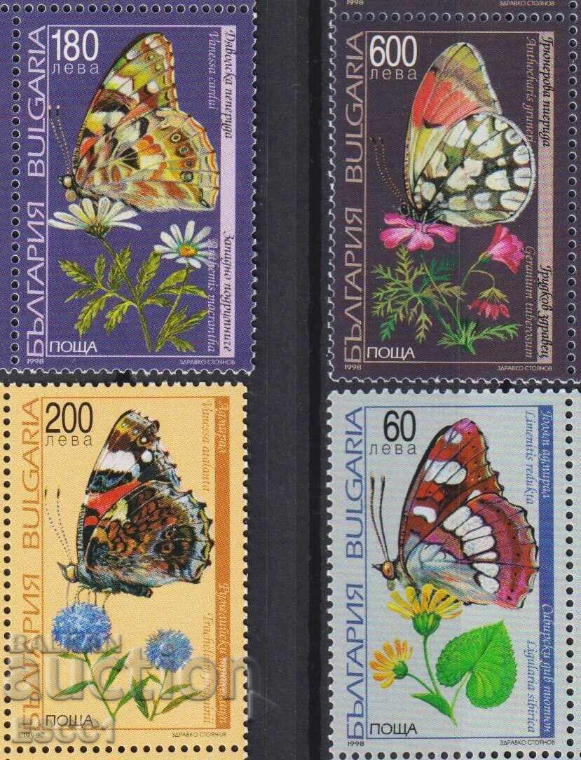 Mărci poștale neștampilate Fauna Fluturi 1998 din Bulgaria Mărci poștale neștampilate Fauna Fluturi 1998 din Bulgaria
