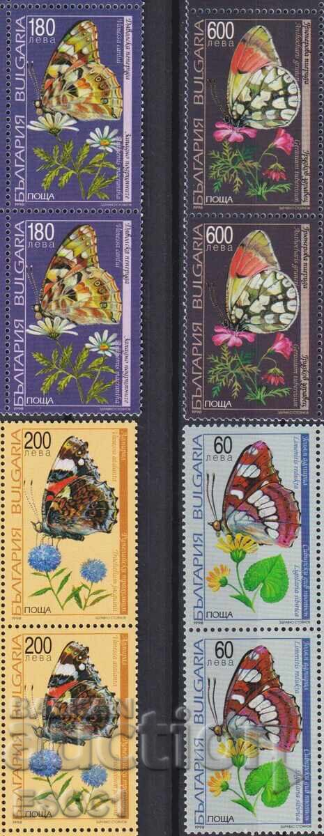 Mărci poștale neștampilate Fauna Fluturi 1998 din Bulgaria Mărci poștale neștampilate Fauna Fluturi 1998 din Bulgaria
