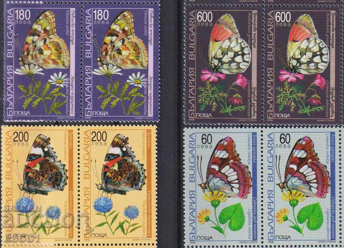Mărci poștale neștampilate Fauna Fluturi 1998 din Bulgaria Mărci poștale neștampilate Fauna Fluturi 1998 din Bulgaria