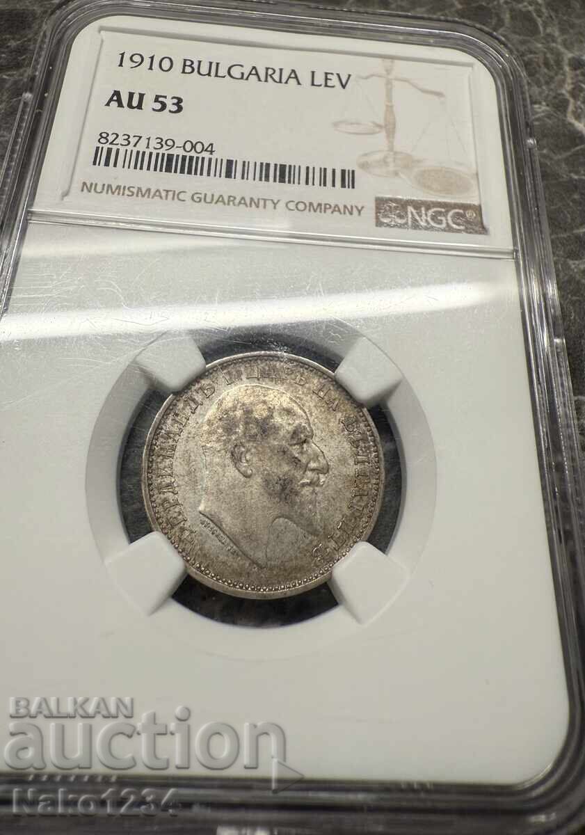 1 Lev 1910 AU53 with price € 70.00 | 136.91 BGN