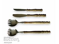 Lot Spoon / Fork Knife hallmark Rostfrei