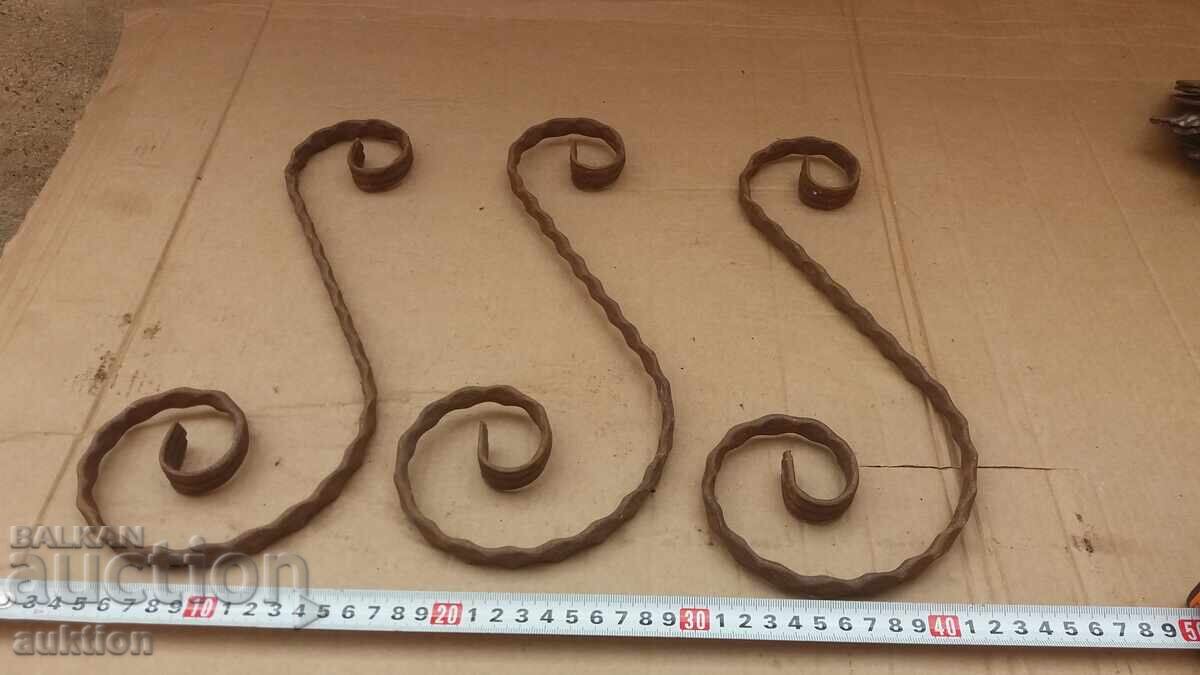 SOLID METAL ORNAMENTS FOR FENCE GATE 3 PIECES - 5