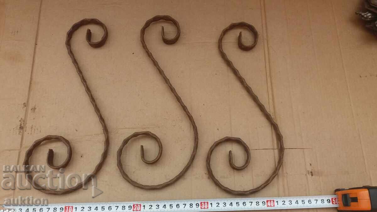 SOLID METAL ORNAMENTS FOR FENCE GATE 3 PIECES - 6