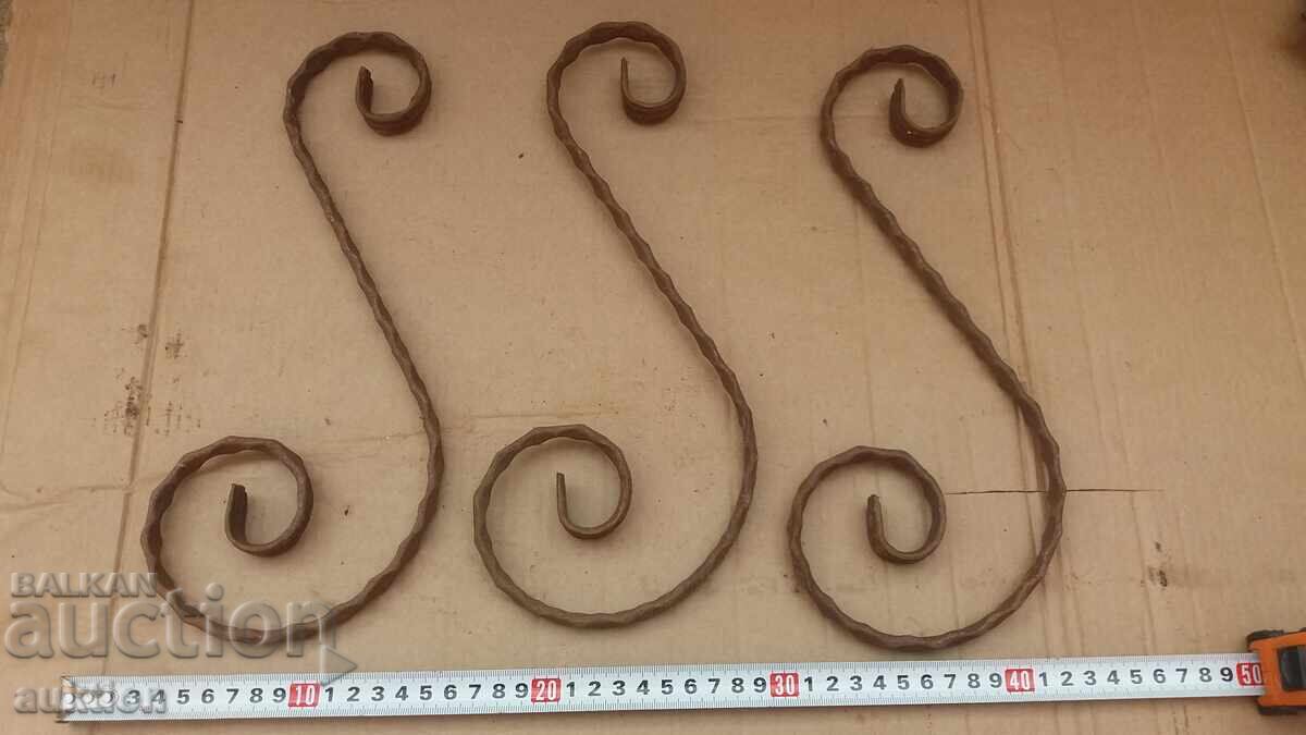 SOLID METAL ORNAMENTS FOR FENCE GATE 3 PIECES