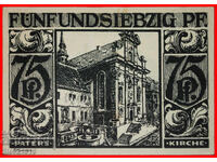 Ⰺ WESTPHALIA: GERMANY PADERBORN ★ 75 PFENNIGS 1921 UNC CRISP
