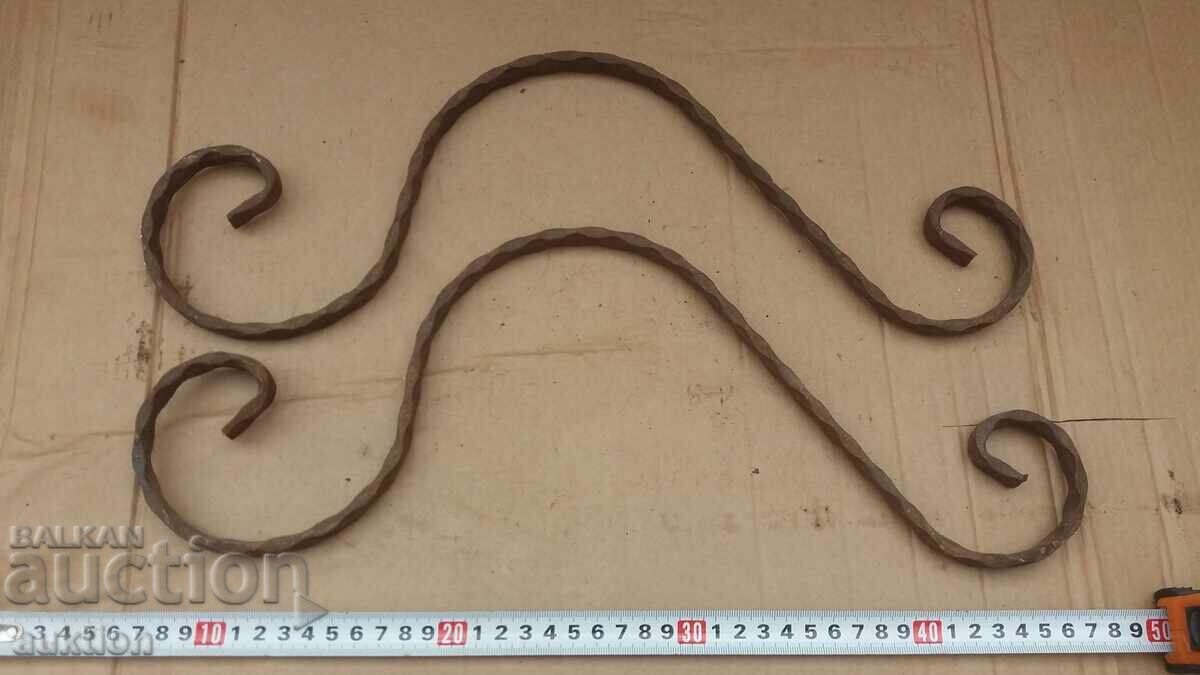 WROUGHT IRON ORNAMENTS FROM GATE, FENCE