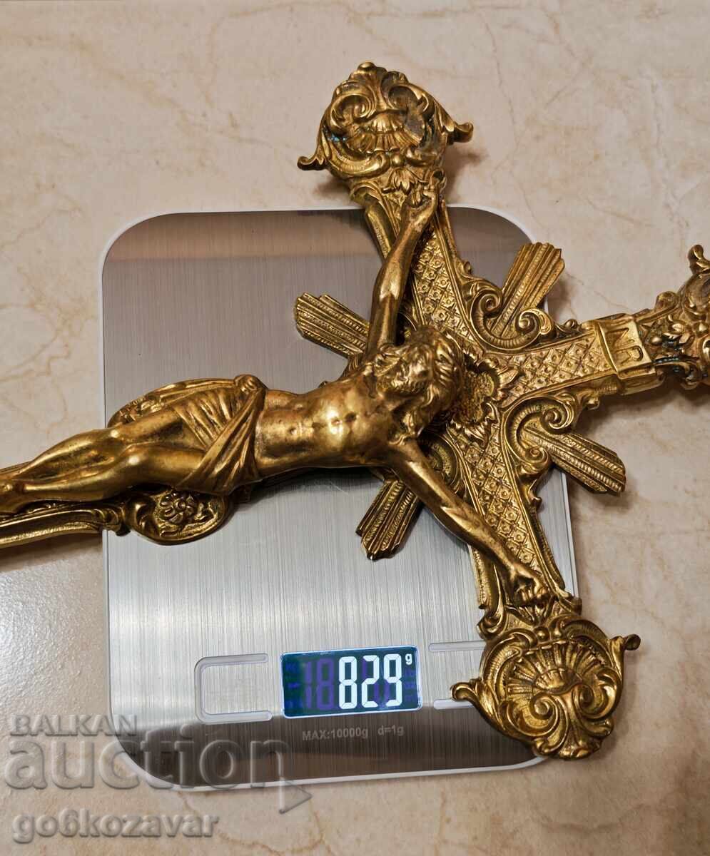 Licitație Crucifix, cruce de perete, Creștinism, bronz, alamă