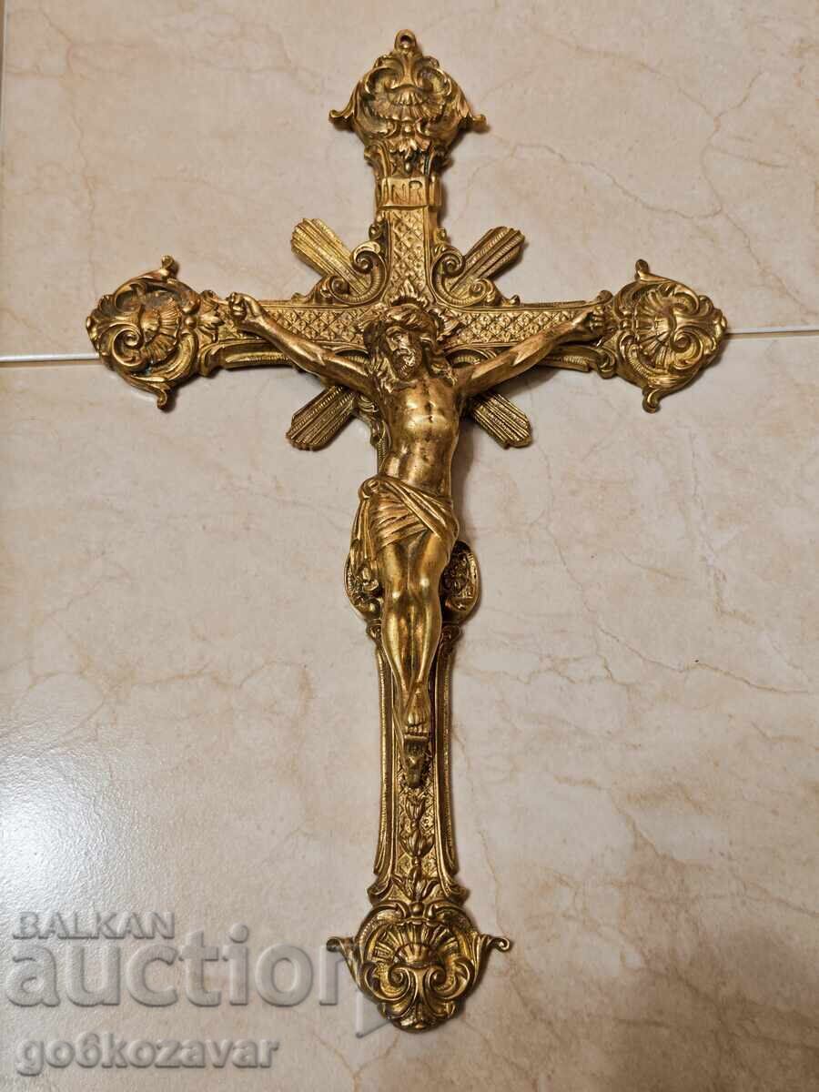 Crucifix, cruce de perete, Creștinism, bronz, alamă
