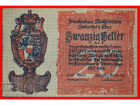 Ⰺ VADUZ: LIECHTENSTEIN★20 HELLER (1920) UNC~CRISP! UNCOMMON!