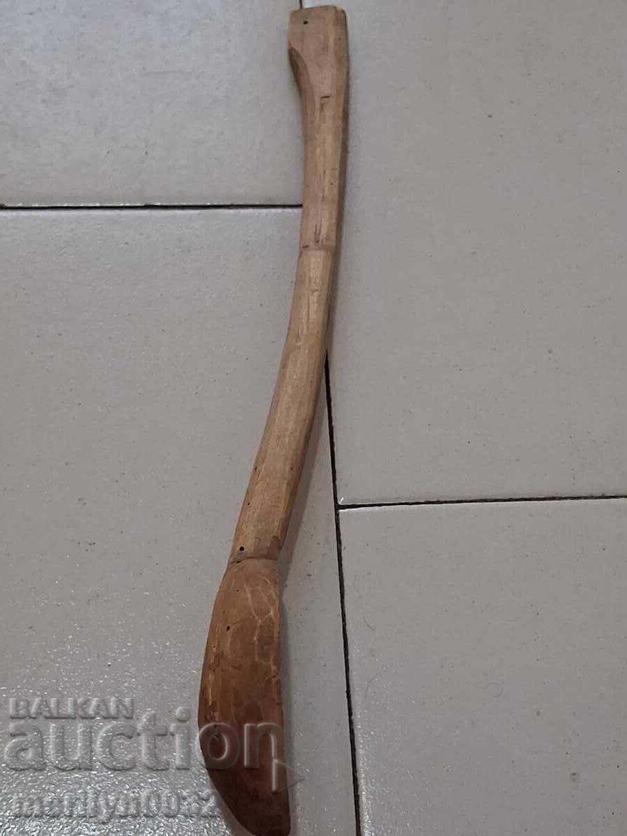 Auction  Very old wooden spoon, ladle, wooden