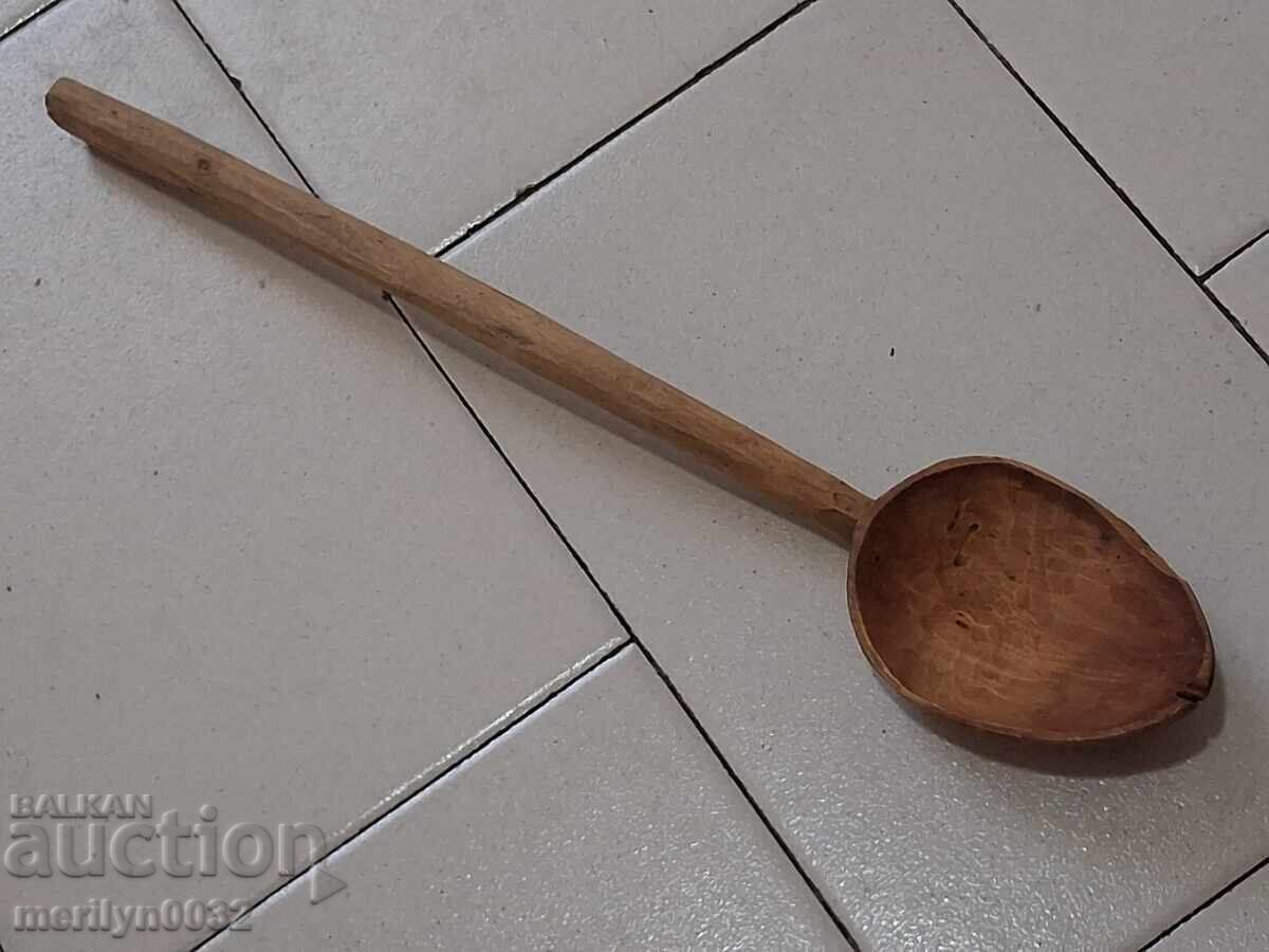 Very old wooden spoon, ladle, wooden - 5