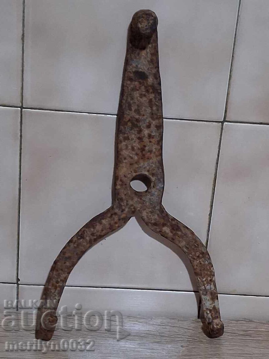 Old cooper tool wrought iron, barrel