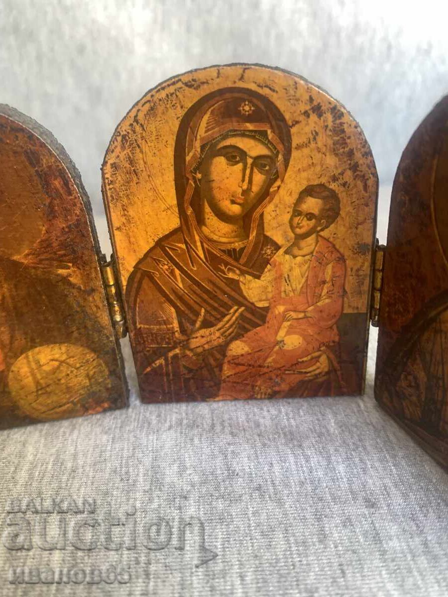 Аукцион дървен триптих с икони, Аукцион дървен триптих с икони,
