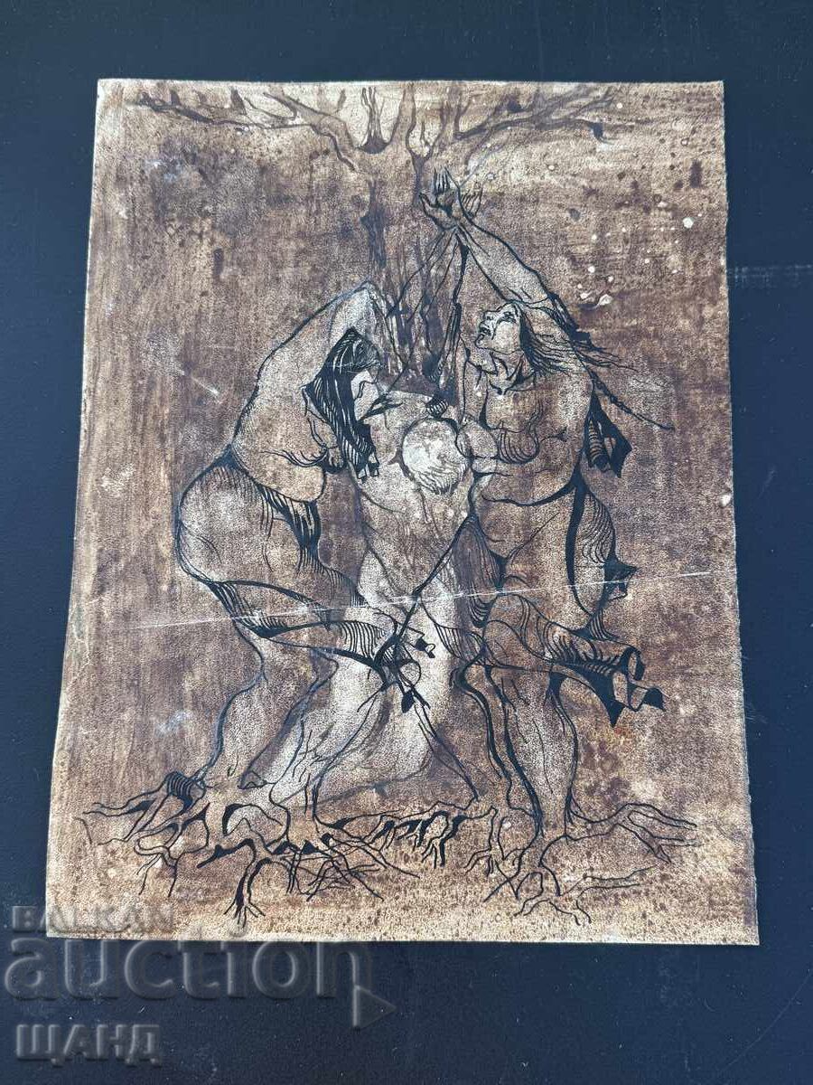 Desen vechi de maestru, grafică, figuri