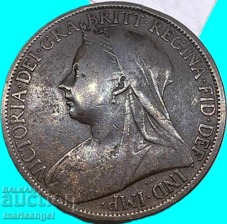 Ηνωμένο Βασίλειο 1 Πένι 1901 Βασίλισσα Βικτώρια 30 χιλ. χαλκός