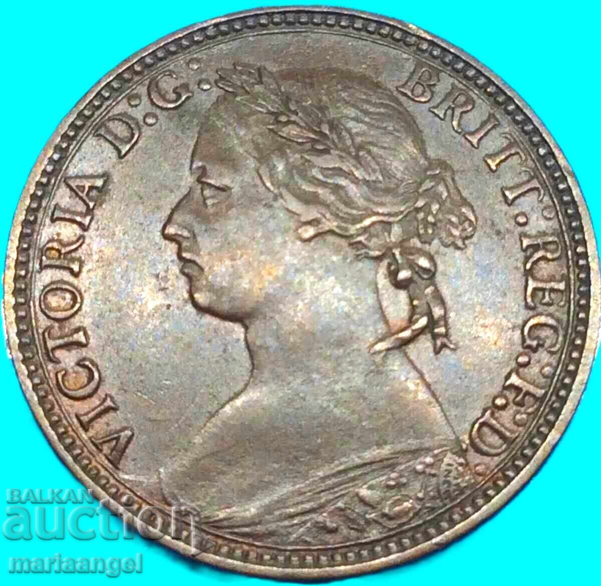 Licitație Marea Britanie 1 Farthing 1875 H Young Victoria
