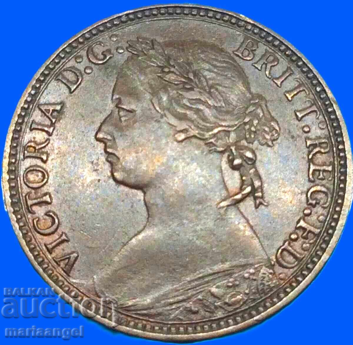 Marea Britanie 1 Farthing 1875 H Young Victoria - 7