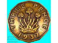 3 pence 1937 Marea Britanie