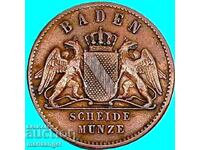 1 kreĭtser 1863 Baden Germania