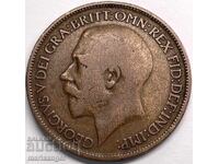 Великобритания 1 пени 1919 30мм
