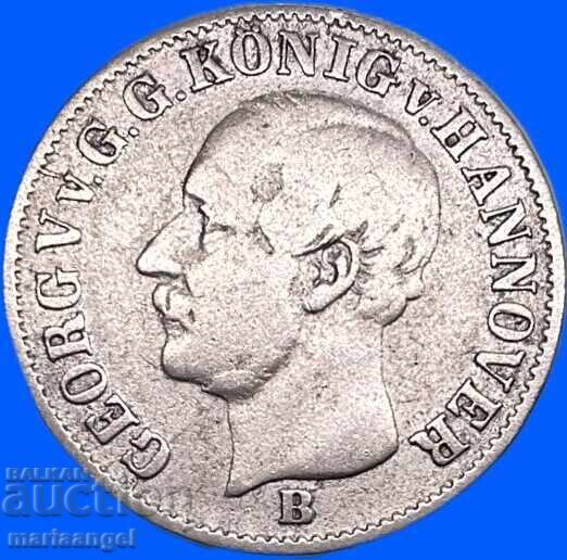 1/12 taler 1853 Germania Hanovra Georg argint - destul de rar - 6 1/12 taler 1853 Germania Hanovra Georg argint - destul de rar - 6