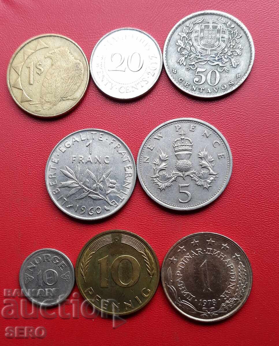Смесен лот от 8 монети