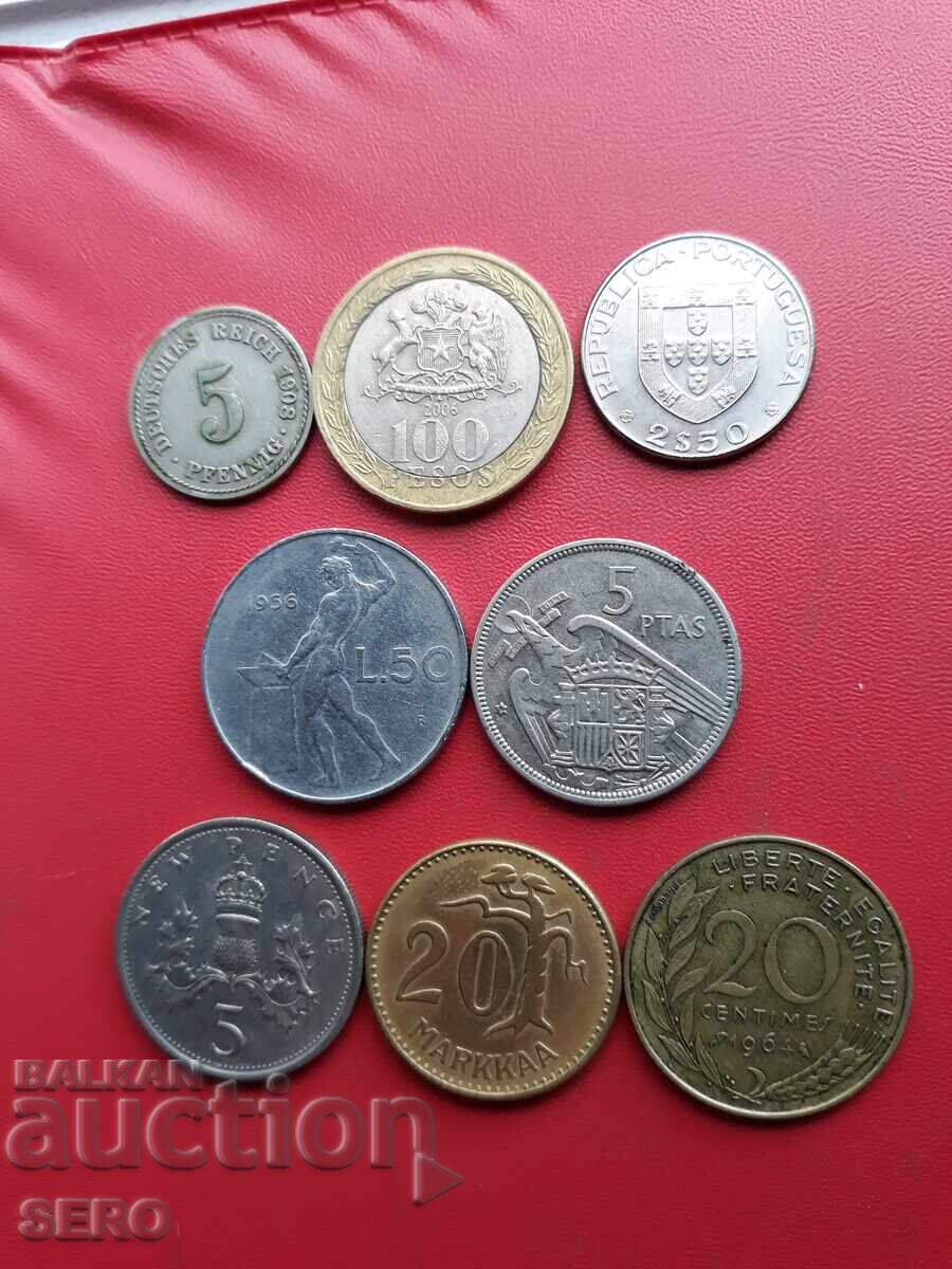 Смесен лот от 8 монети