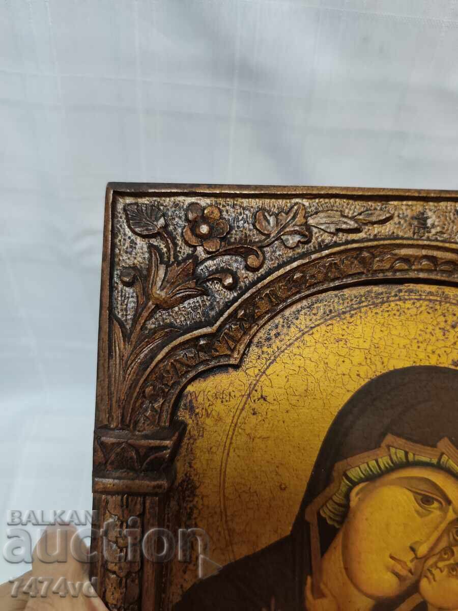 Delivery of ICON, WOOD CARVING - ST. VIRGIN MARY