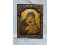 ICON, WOOD CARVING - ST. VIRGIN MARY