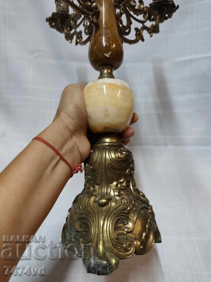 Masiv sfeșnic antic vintage în stil Rococo/Baroc - 5