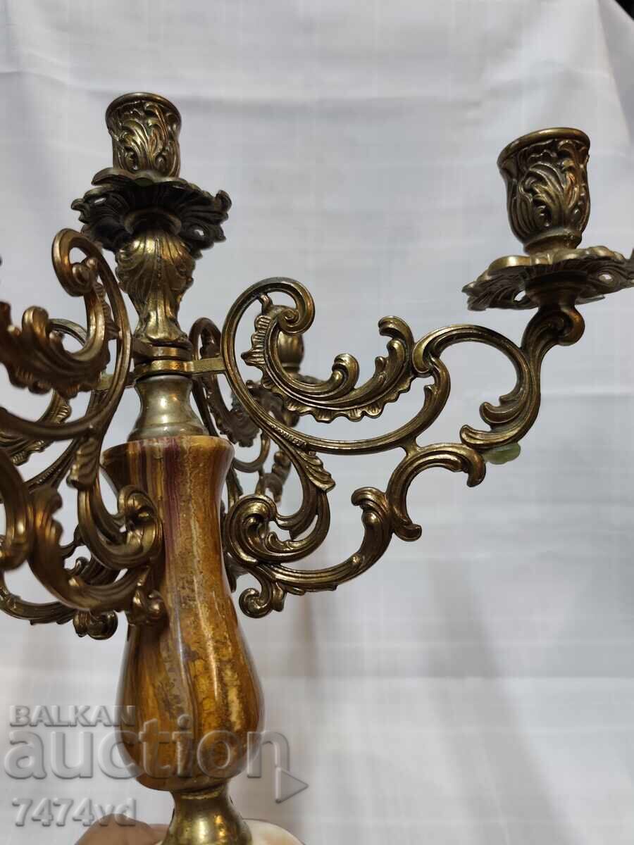Masiv sfeșnic antic vintage în stil Rococo/Baroc - 6