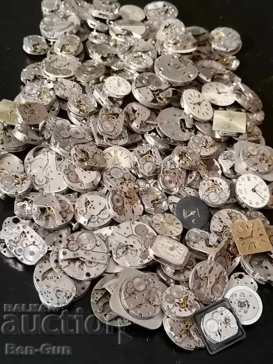 Аукцион 150бр.Часовникови механизми от механични часовници