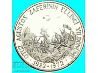50 lire 1972 Turcia titlu 830 20,13g August Victoria