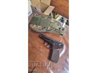 Makarov pistol with gas cylinder and BBs