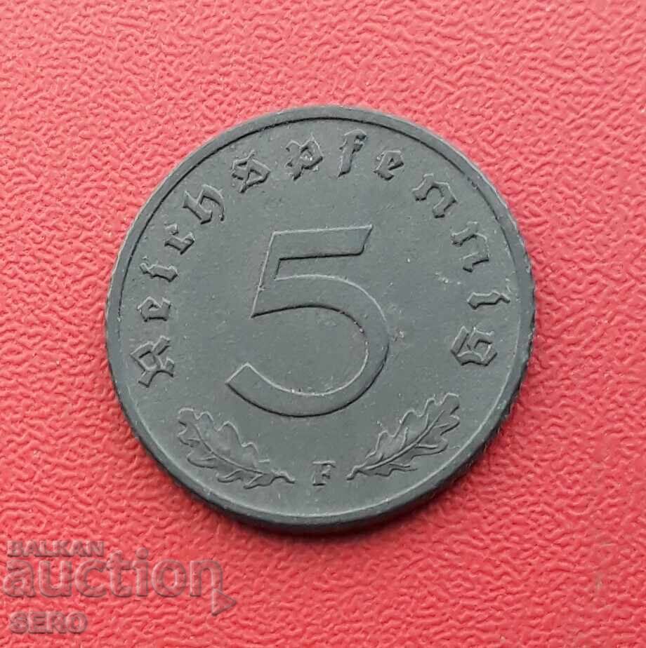Germany-Third Reich-5 Pfennig 1943 F-Stuttgart with price € 2.01 | 3.93 BGN