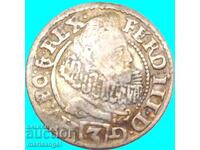 Austria 3 Kreuzer 1630 Ferdinand al III-lea (1619-1639) - rar