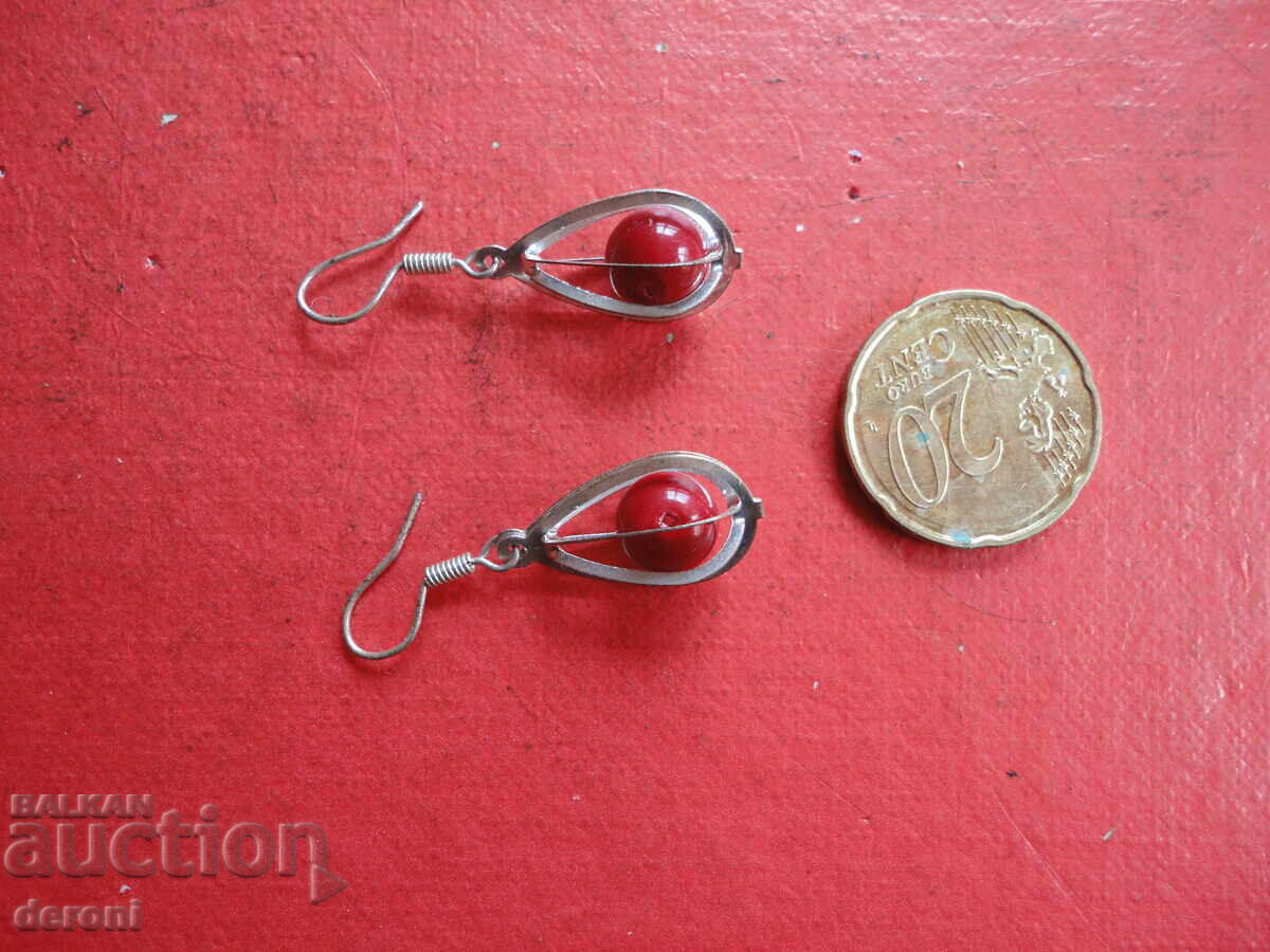 Silver-plated earrings with stones 5