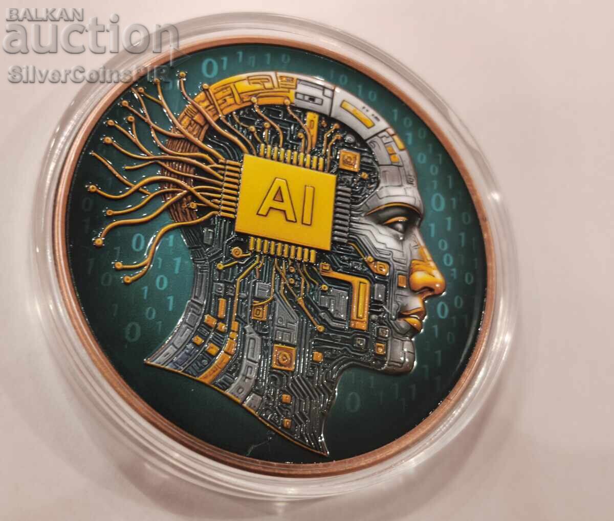 Cupru 5 oz AI Inteligență Artificială 2026 Round cu preț € 1.50 | 2.93 BGN Cupru 5 oz AI Inteligență Artificială 2026 Round cu preț € 1.50 | 2.93 BGN