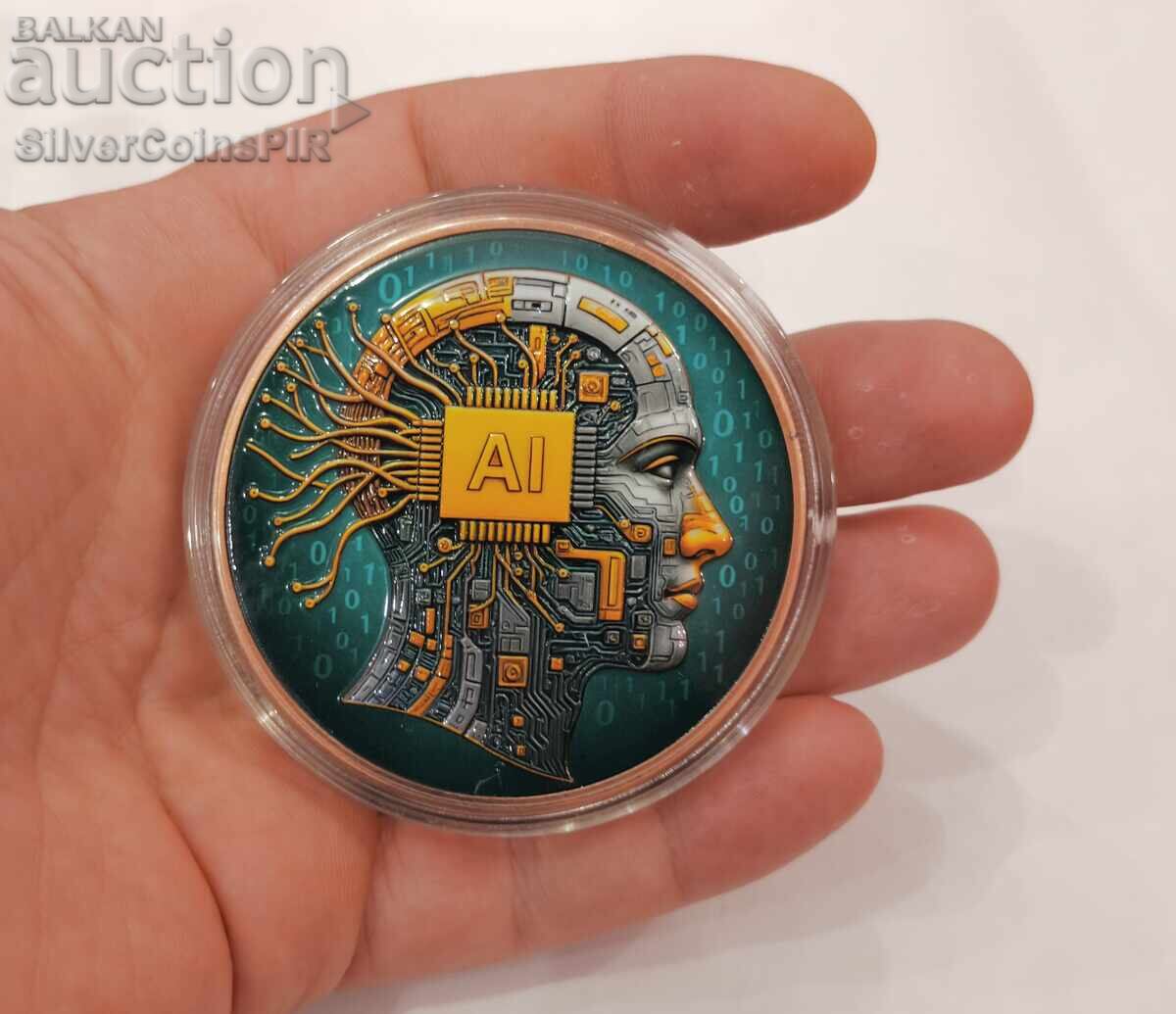 Cupru 5 oz AI Inteligență Artificială 2026 Round - 5 Cupru 5 oz AI Inteligență Artificială 2026 Round - 5