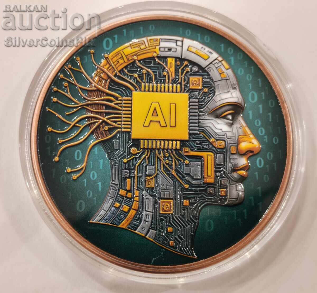 Cupru 5 oz AI Inteligență Artificială 2026 Round Cupru 5 oz AI Inteligență Artificială 2026 Round