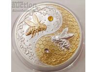 Monedă 5 oz Yin-Yang Bee 2026 Round
