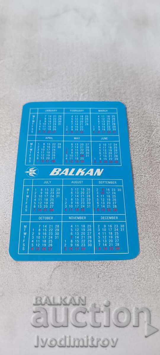 BALKAN'74 1984 pocket calendar with price € 0.84 | 1.64 BGN