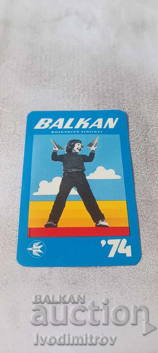 BALKAN'74 1984 pocket calendar