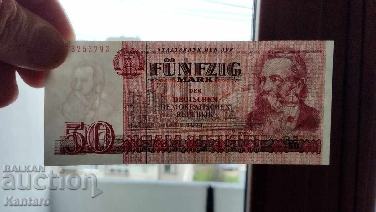 Τραπεζογραμμάτιο - ΓΕΡΜΑΝΙΑ / ΓΛΔ - 50 μάρκα - 1971 - UNC - 7